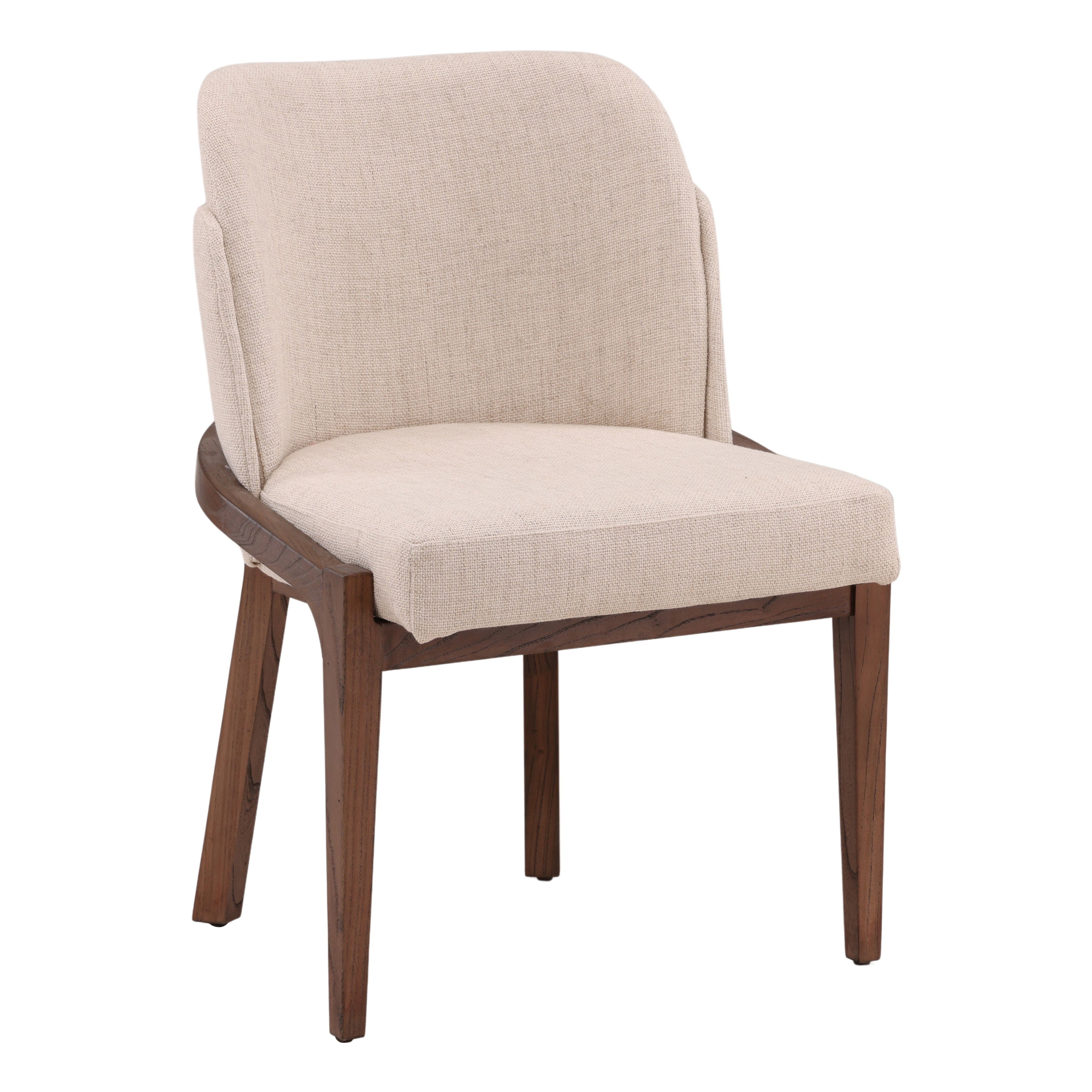 Jacquelyn Dining Chair Brown, by Dovetail, 23" width x 32.75" height x 23.5" depth View 1
