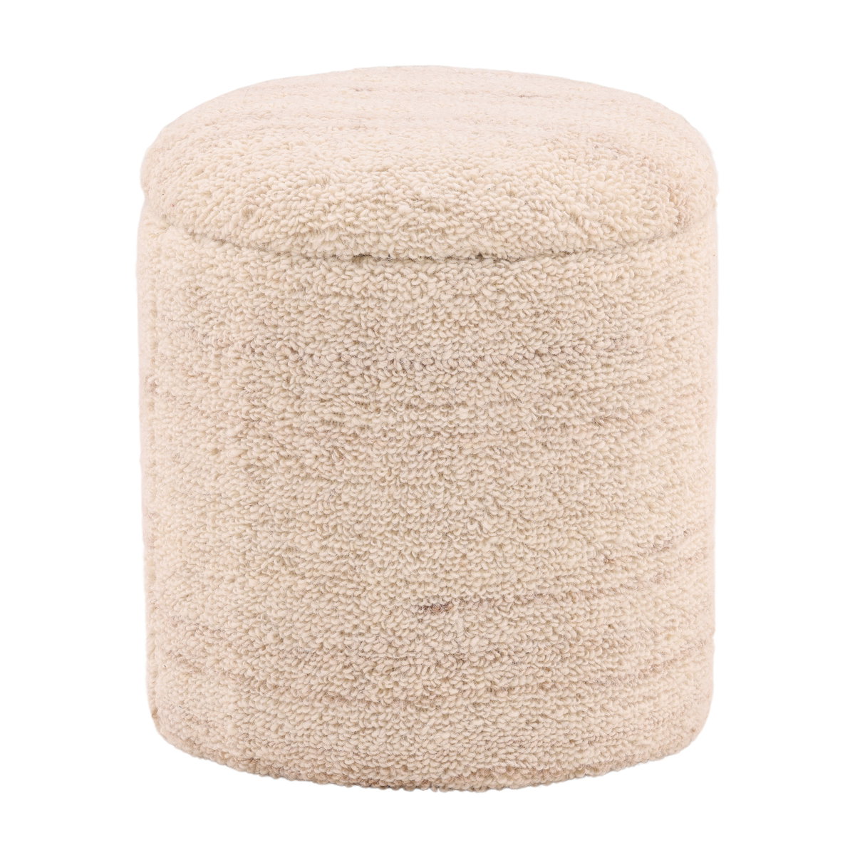 Kai Stool Ivory, Counter & Bar Stool by Dovetail, 16" width x 18.5" height x 16" diameter x 16" depth View 1