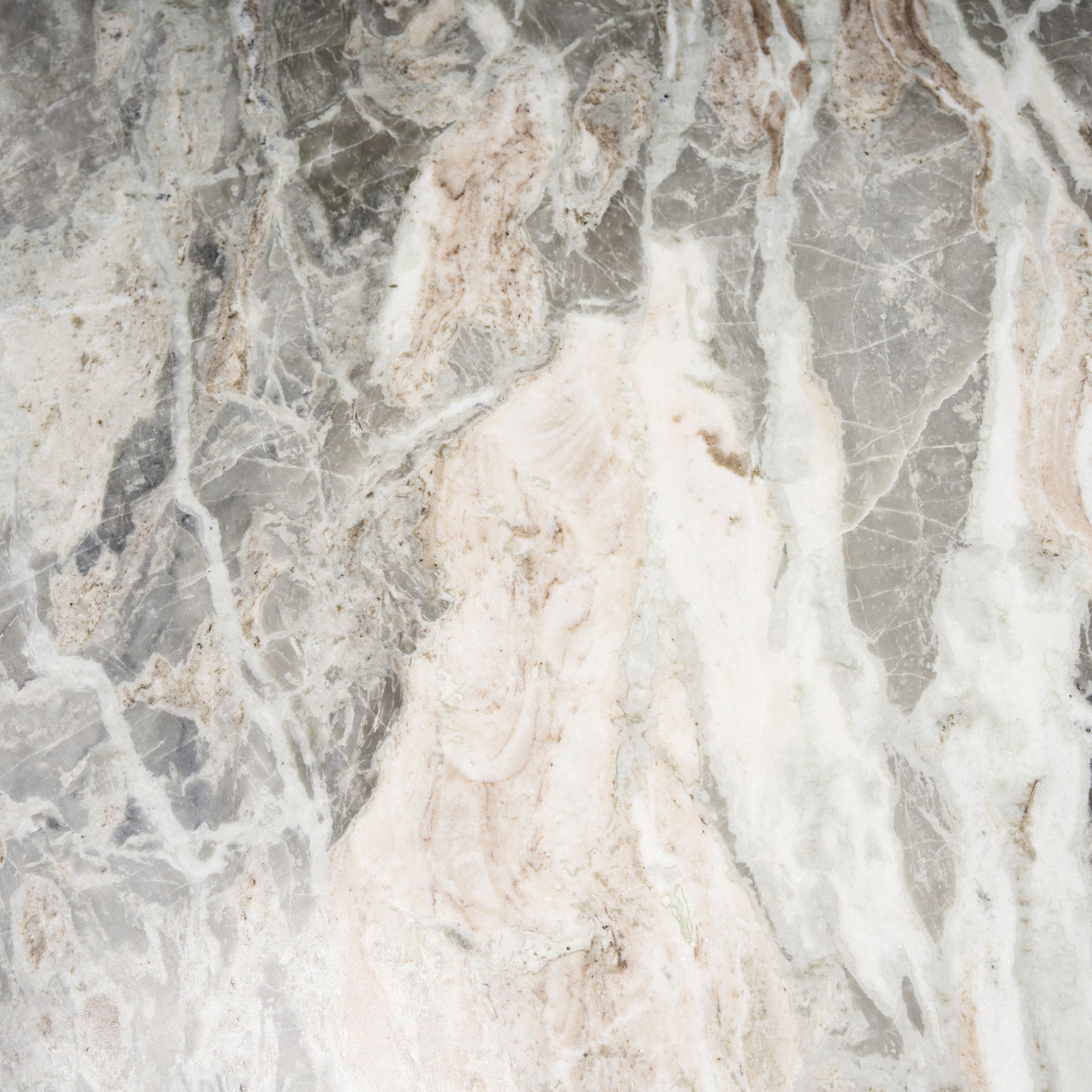 Allyson 54' Round Brown Pedestal with Pink Marble Top Dining Table large image 