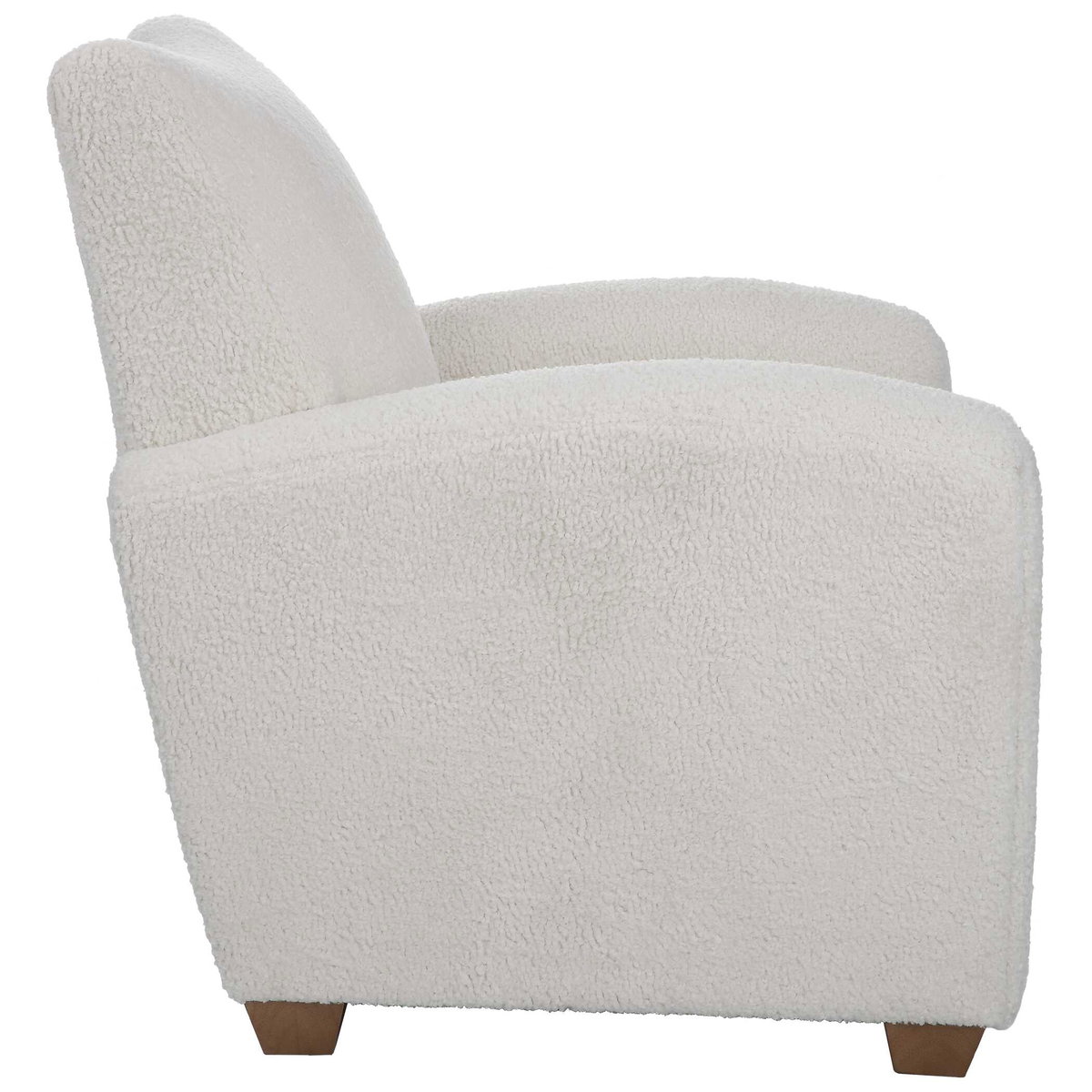 Teddy White Shearling Accent Chair, by Uttermost, 32" width x 35.5" height x 34.5" depth View 6