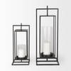 Albus I Large Black Metal Rectangular Table Candle Holder, Candles & Candle Holder by Mercana, 9.25" length x 9.25" width x 23.82" height thumbnail 11