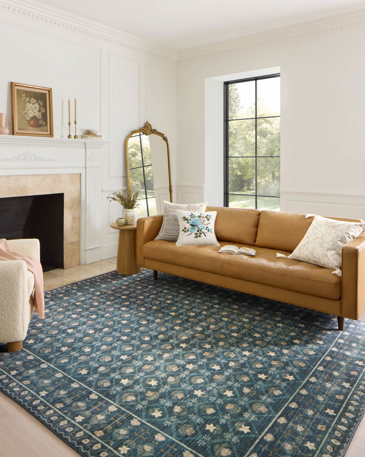 Rifle Paper Co. x Loloi Eden Rug, 1'6" length x 1'6" width View 4