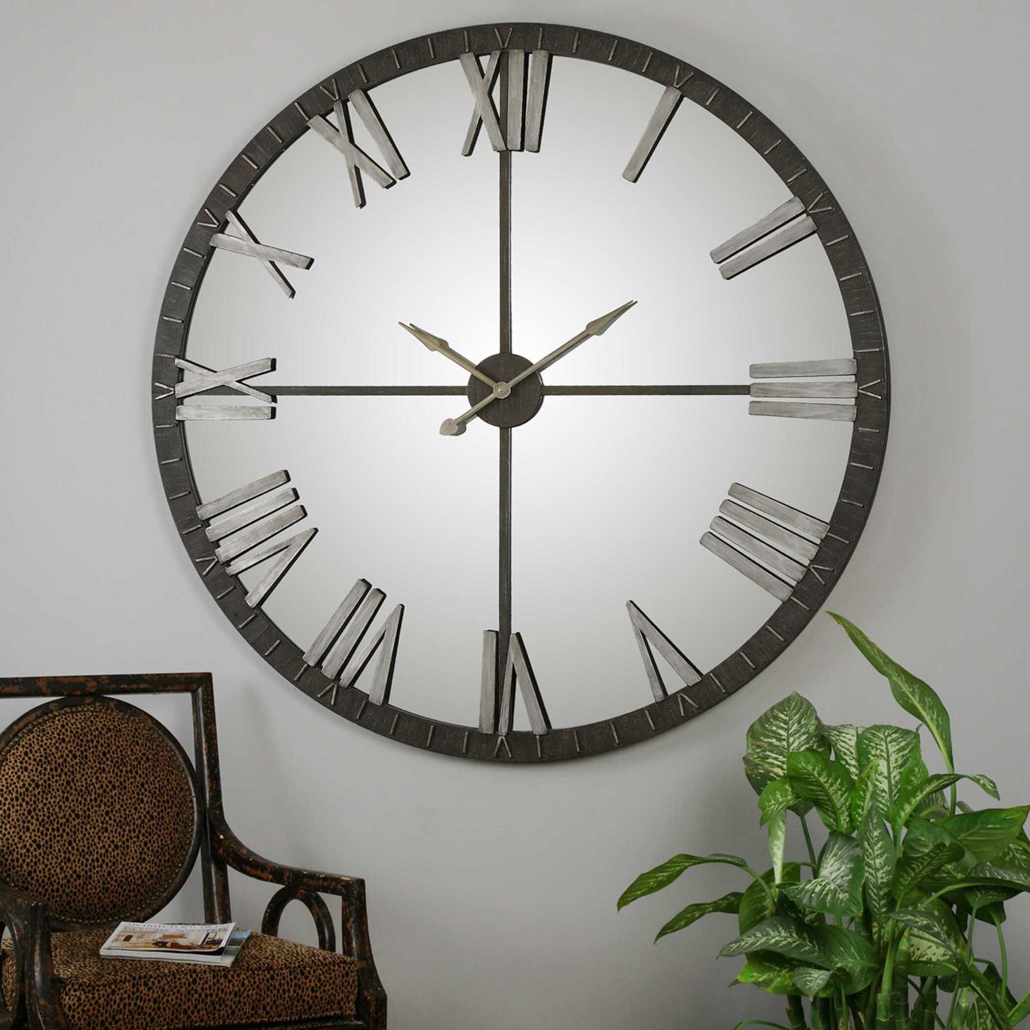 Amelie Large Bronze Wall Clock, by Uttermost, 60" width x 60" height x 2.37" depth View 3