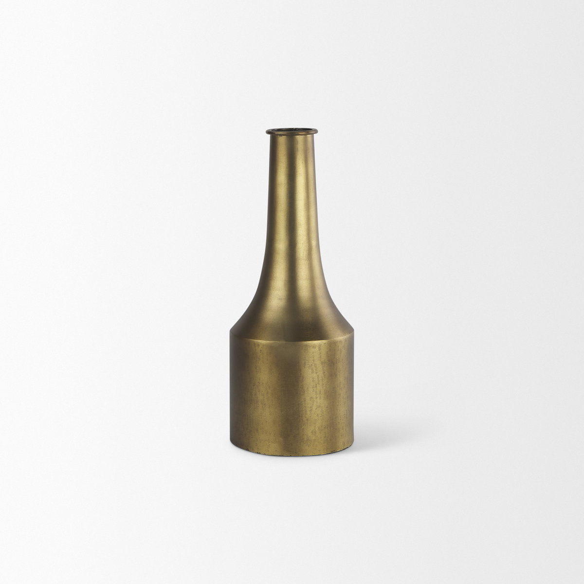 Aubrey Small 14.0H Gold Iron Flower Jug Vase, Decorative Jar by Mercana, 5.5" length x 5.5" width x 14" height View 5
