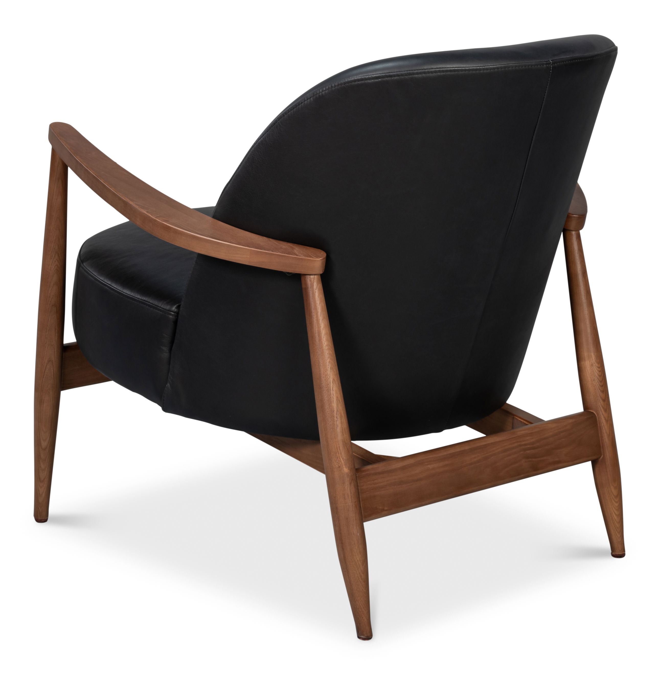 Pindar Armchair, Onyx Black Leather, Seating by Sarreid, 30" length x 31" width x 30" height View 11