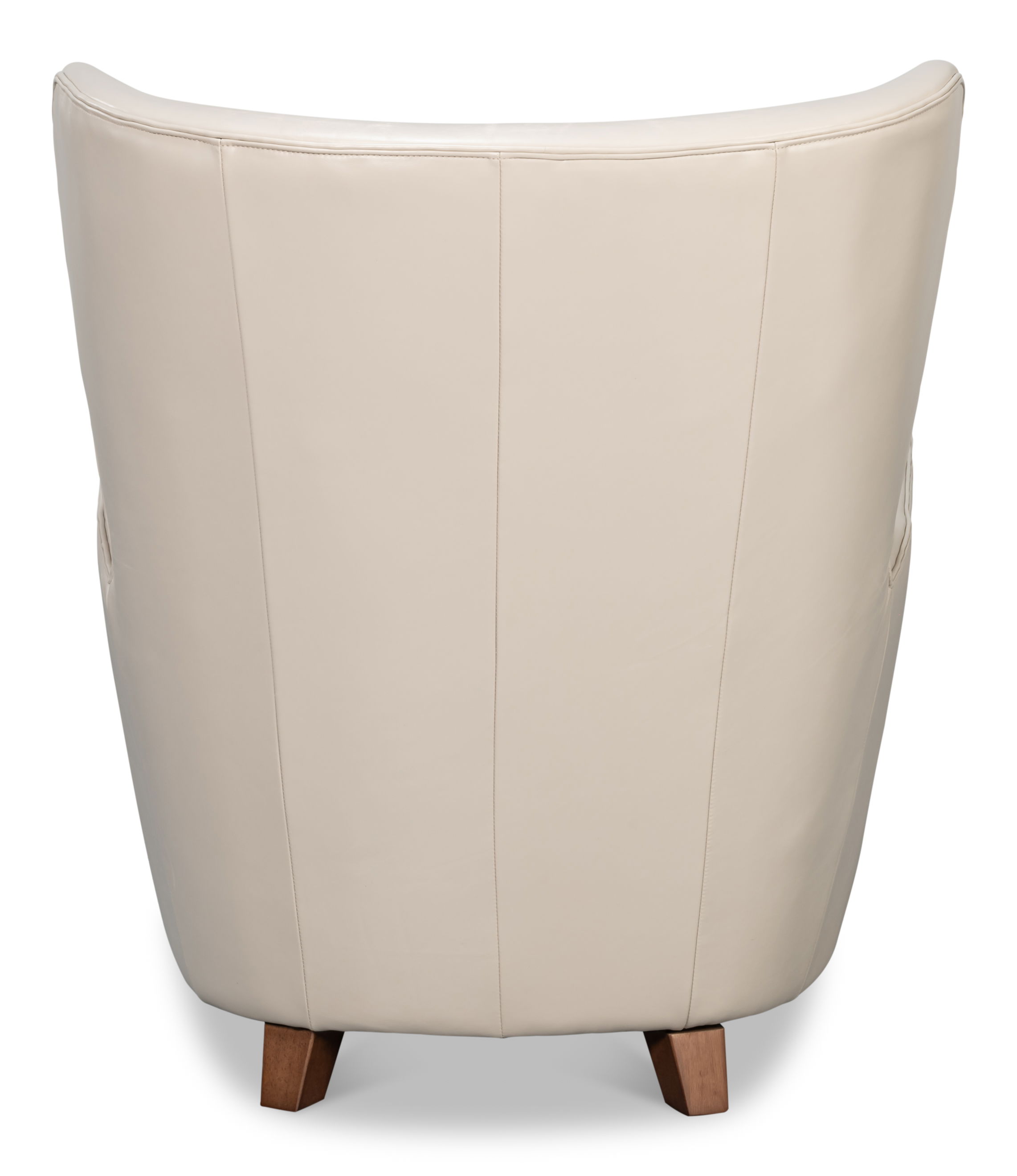 Lombard Wing Chair,Crystal White Leather large image 