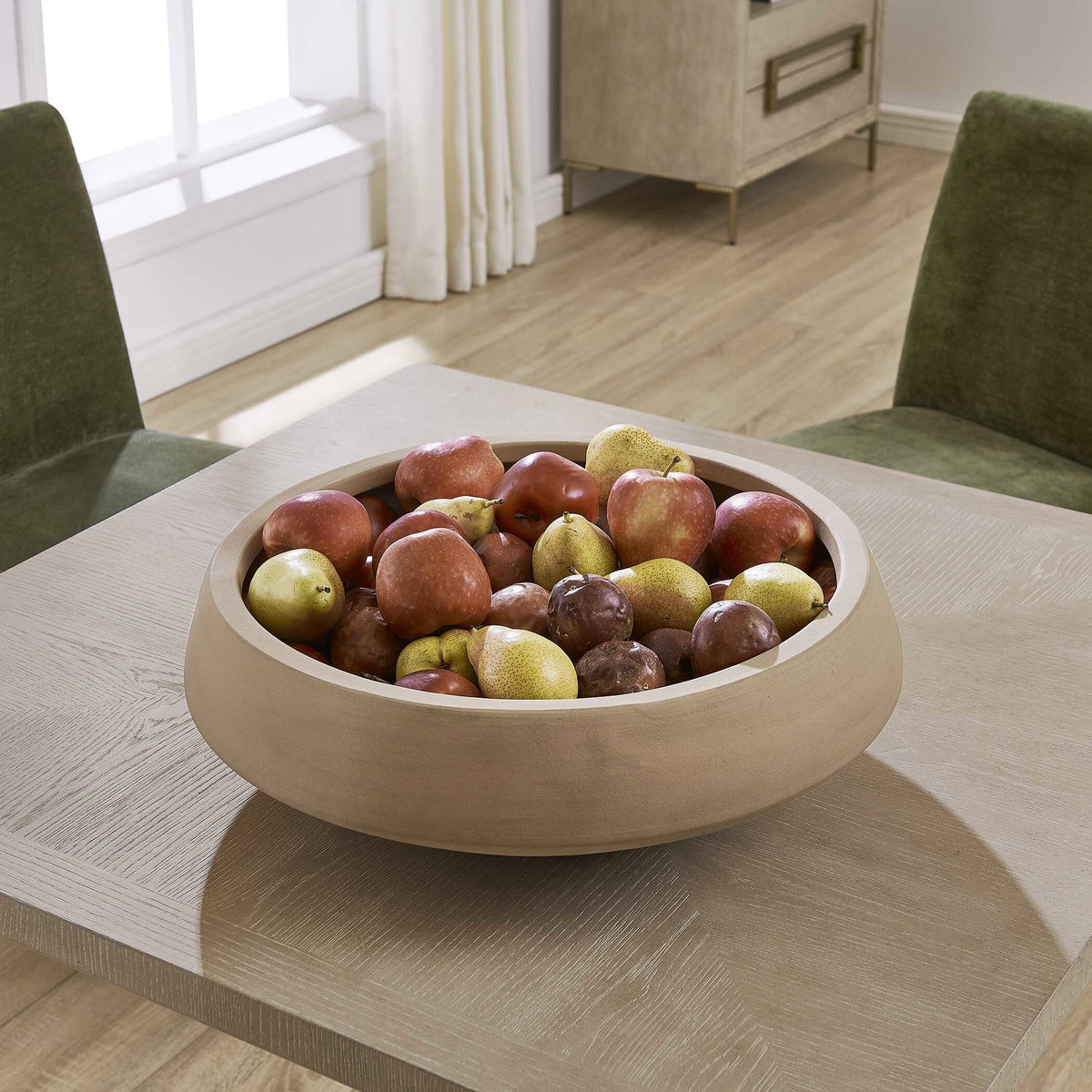 Sienna Scape Indoor-Outdoor Bowl, Decorative Tray by Uttermost, 20" width x 6.75" height x 20" depth View 3