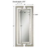 Jamal Silver Mirror, by Uttermost, 34" width x 76" height x 1.37" depth thumbnail 3