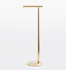 Online Designer Bathroom Riley Standing Toilet Paper Holder, Aged Brass