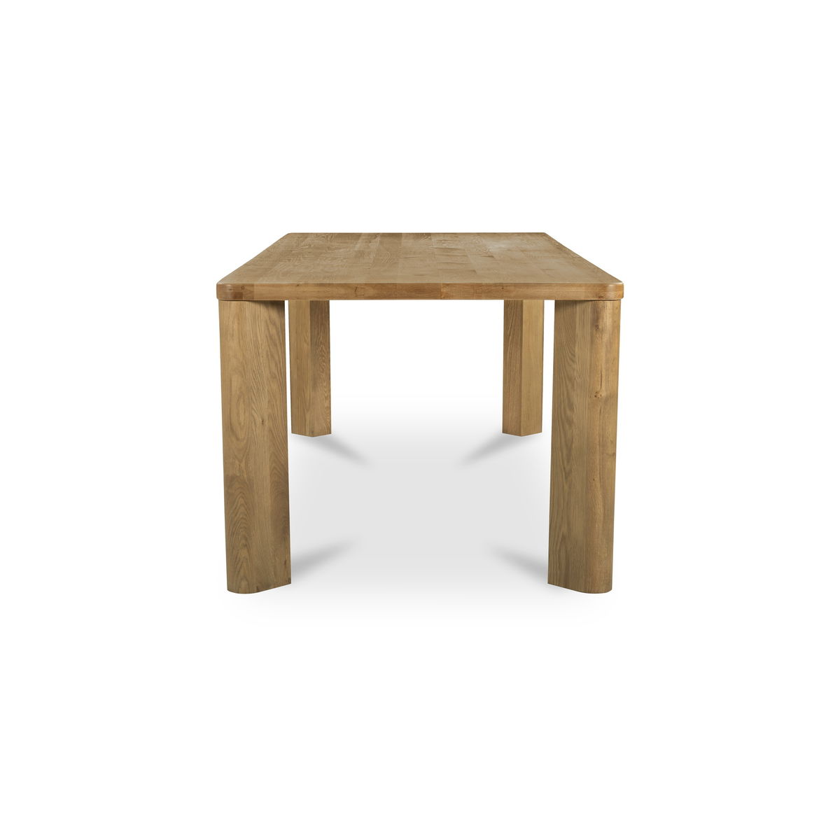 Segment Dining Table Wood Small Heritage Brown, by Moe's Home, 72" width x 30" height x 39" depth View 3