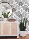 Kimono Trees White & Black Wallpaper thumbnail 2