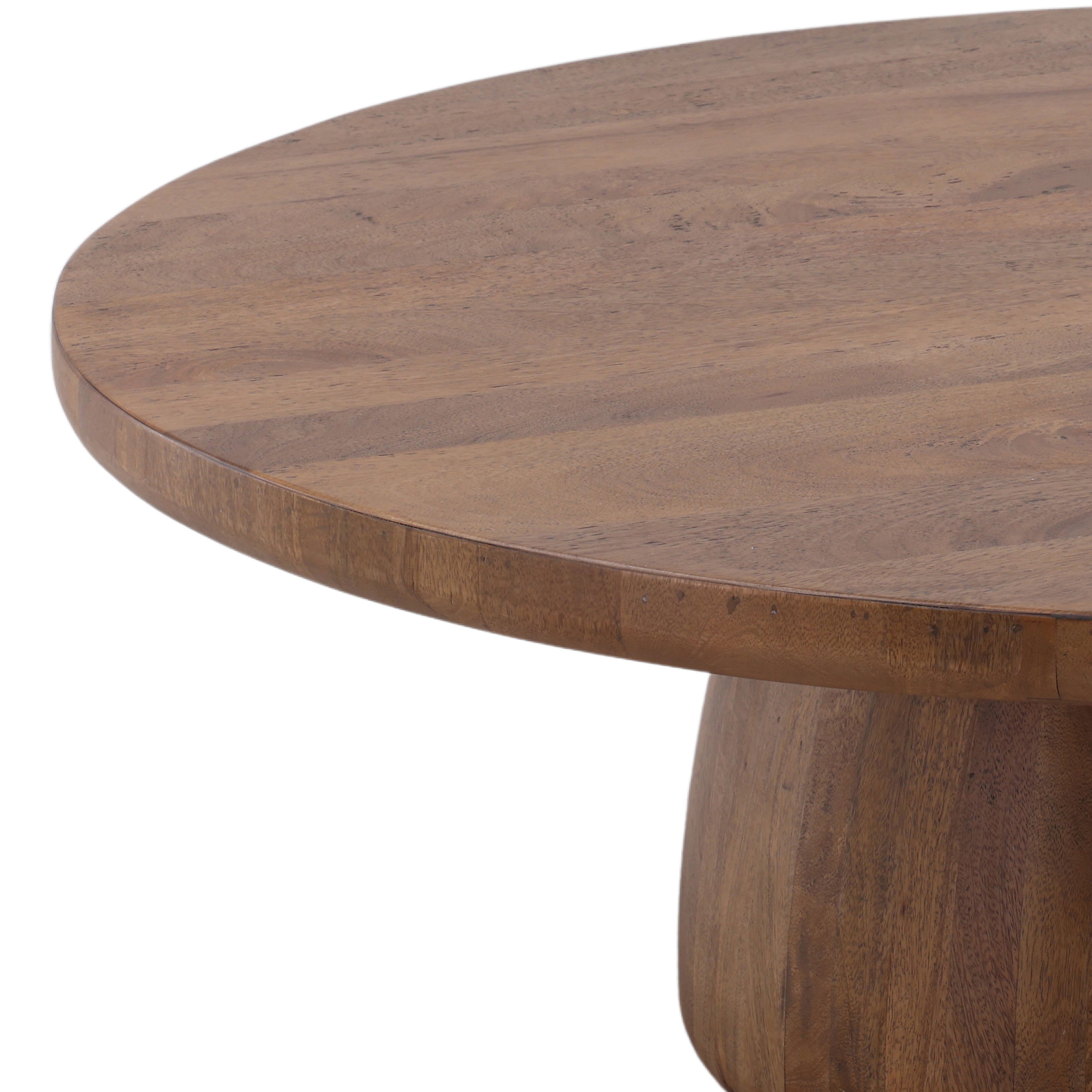 Armstrong Coffee Table Natural, by Dovetail, 48" width x 15.7" height x 48.2" diameter x 48" depth View 3