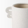 Dylan Small Textured Off White with Handles Ceramic Vase thumbnail 10
