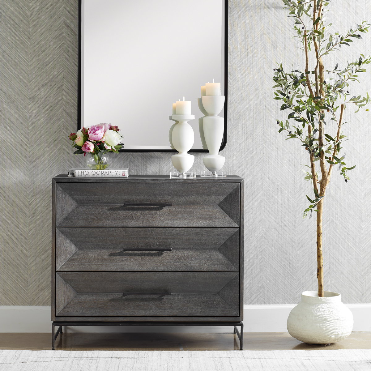 Knox Dark Walnut Accent Chest, Cabinets & Chest by Uttermost, 36" width x 32" height x 18" depth View 2