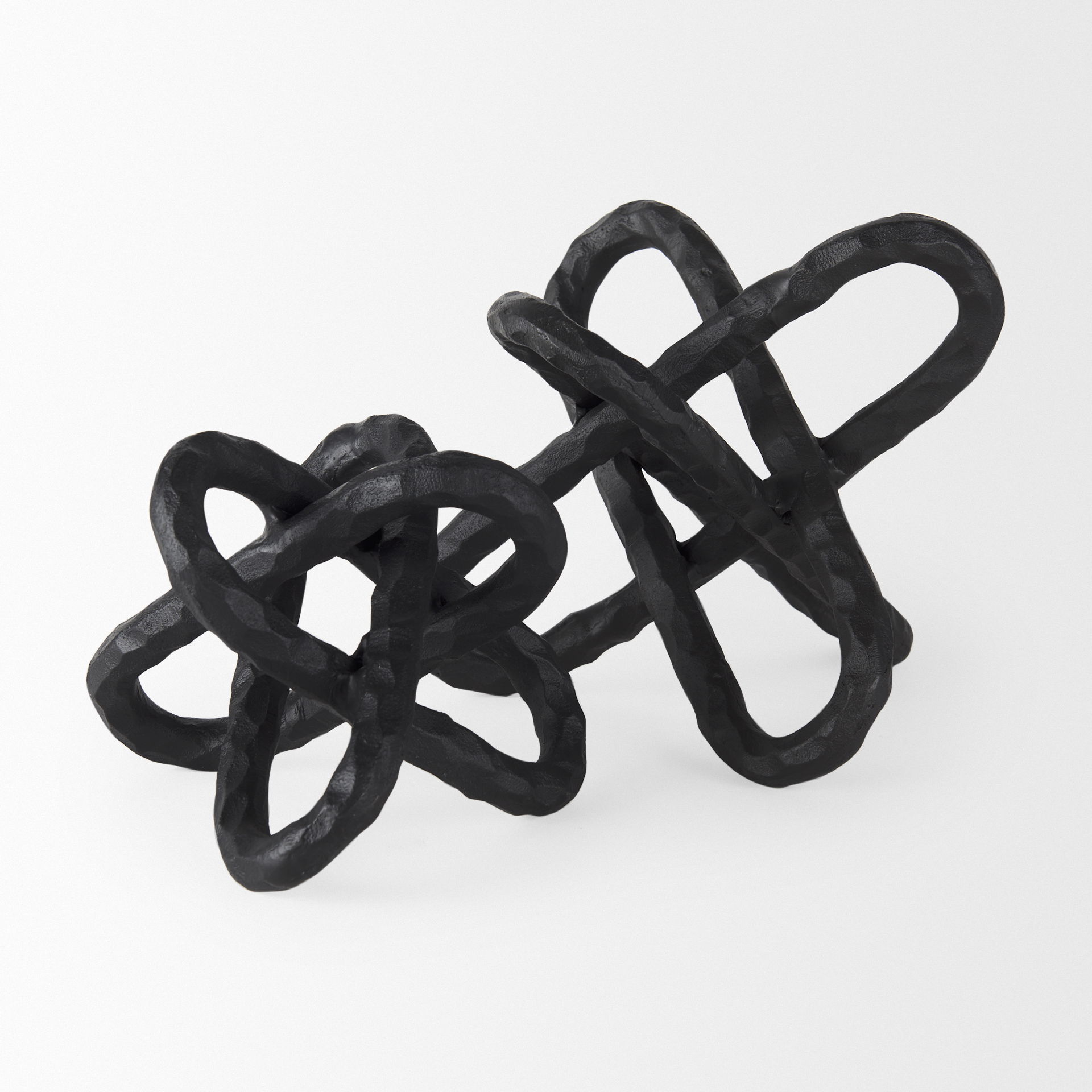 Wilhelm I (Small) 7L x 7W Black Metal Link Decor Object, Decorative Object by Mercana, 6.69" length x 6.69" width x 6.69" height View 12