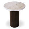 Landon Accent Table Beige Travertine, Side & End Table by Moe's Home, 17.72" width x 18.5" height x 17.72" depth thumbnail 1