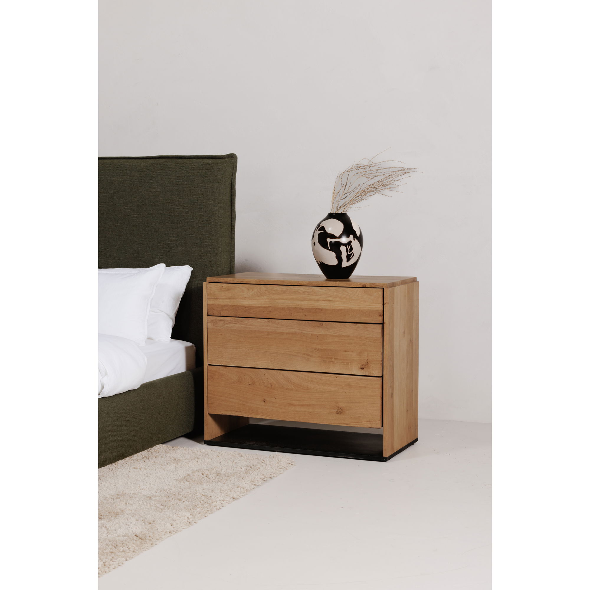 Quinton 3 Drawer Nightstand Natural Oak large image 