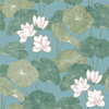 Lily Pad Blue Peel & Stick Wallpaper, by York Wall, 16'6" length x 1'8.5" width x 0.02" depth thumbnail