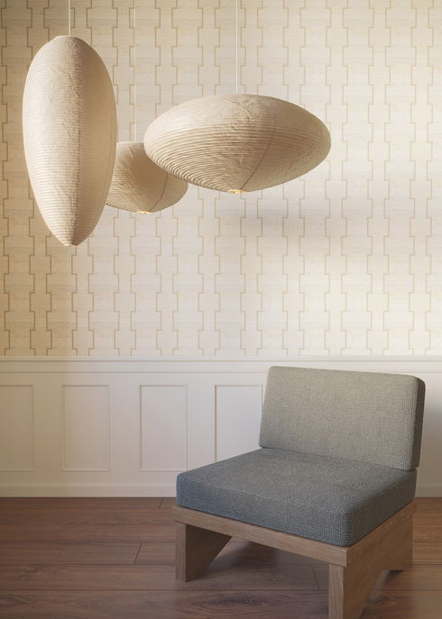 La Broderie Beige Wallpaper