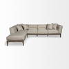 Denali IV 121' Beige Upholstered Wooden Frame Left Four Seater Sectional, Sectional Sofa by Mercana, 121" length x 86" width x 30.25" height thumbnail 3