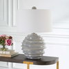 Waves Blue & White Accent Lamp, Table Lamp by Uttermost, 18" width x 26" height x 18" depth thumbnail 4
