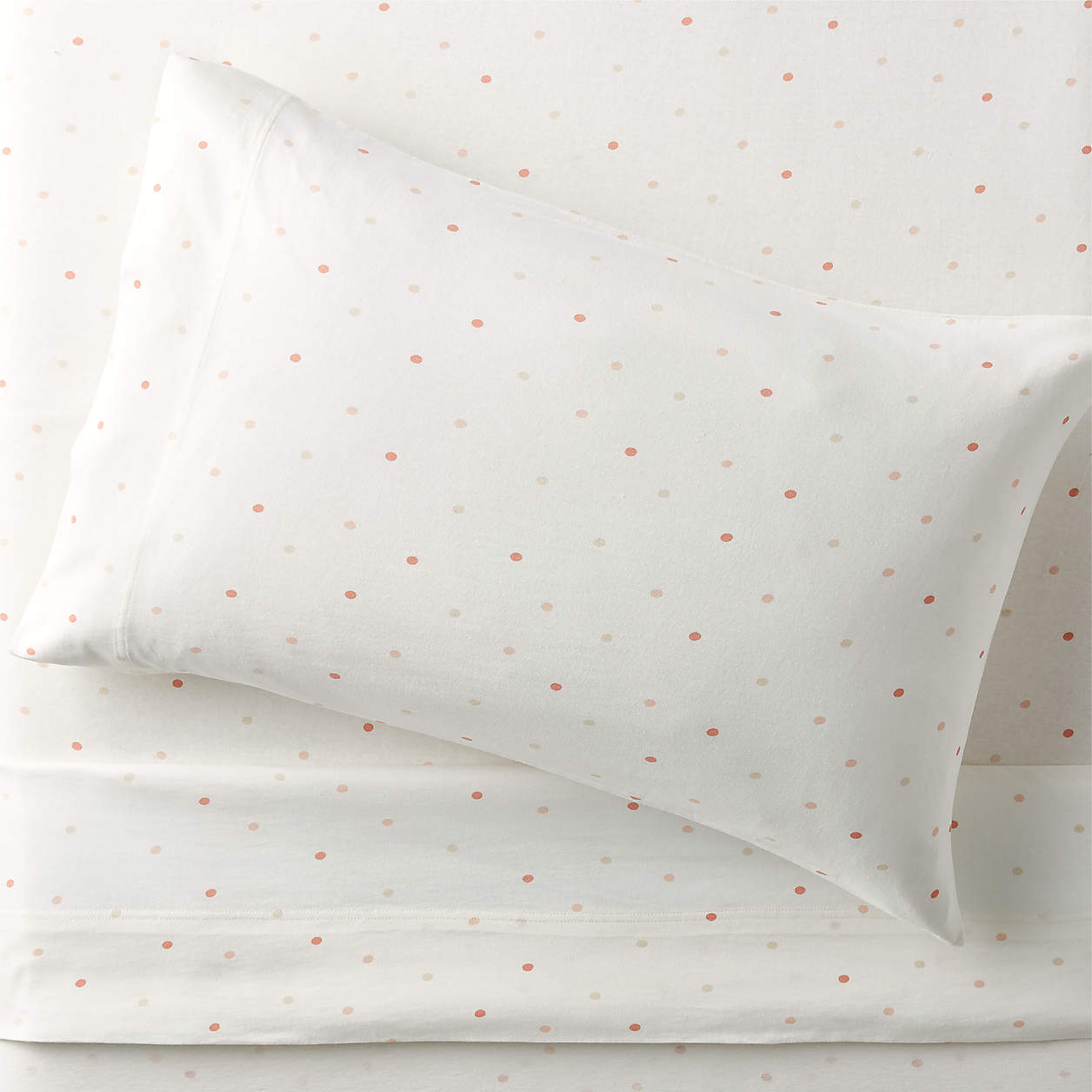 Online Designer Bedroom Comfy Tee Warm Multicolor Polka Dot Organic Cotton Jersey Kids Twin Sheet Set