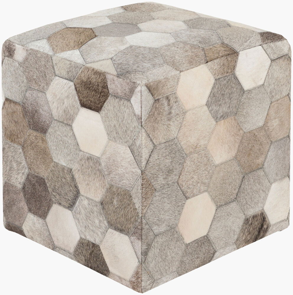 Trail Ottoman, by Surya, 18" width x 18" height
