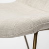 Sawyer Solid Back Dining Side Chair | Beige Fabric with Gold Metal, Dining Chair by Mercana, 19" length x 24.25" width x 33" height thumbnail 11