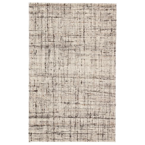 Coltrane Handmade Solid Gray/ Ivory Area Rug (5
