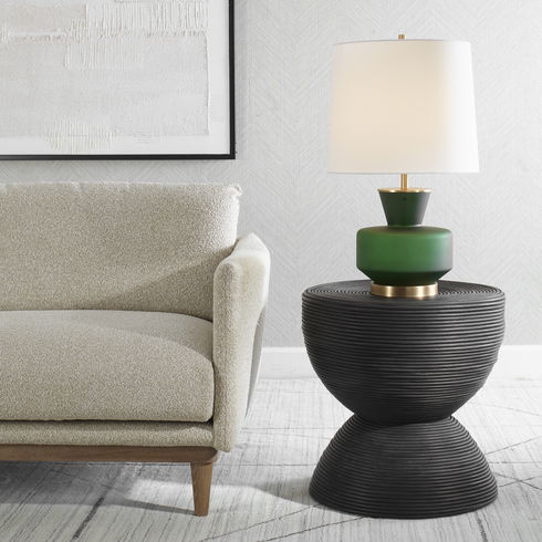Bongo Black Rattan Side Table