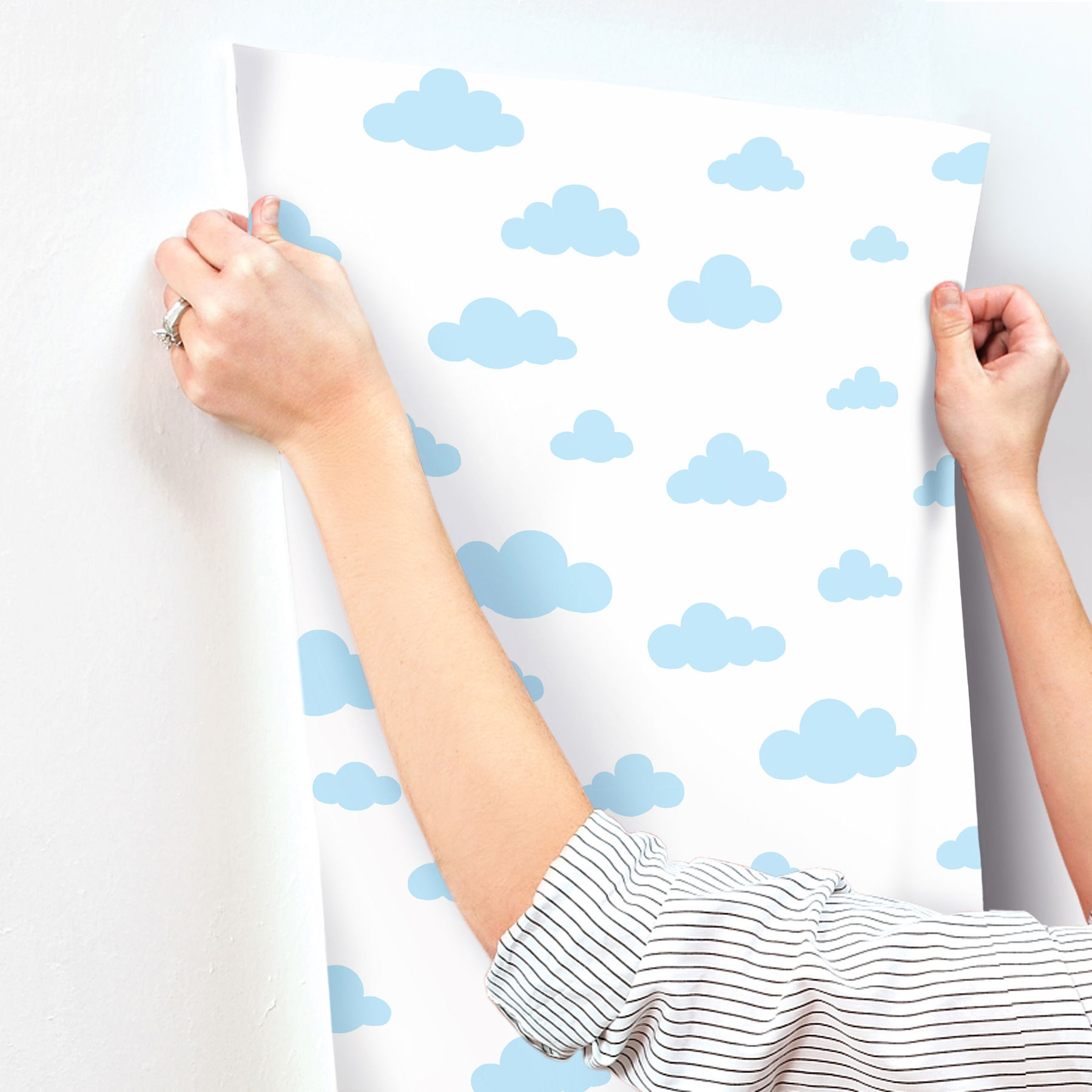 Disney Winnie the Pooh Cloud Blue Wallpaper large image 