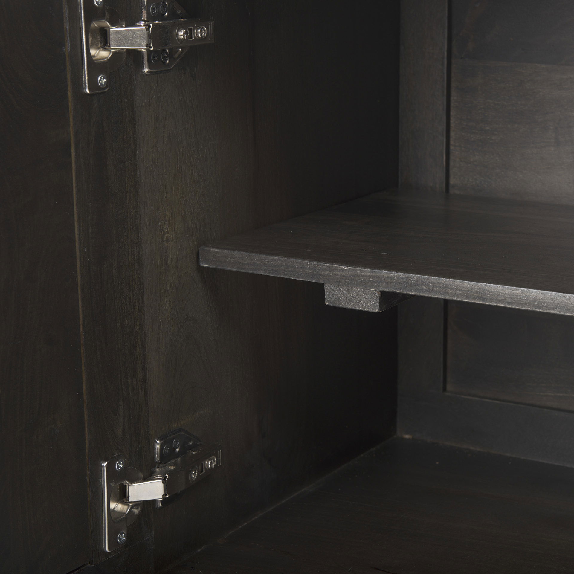 Darwin Dark Brown Wood 2 Door Accent Cabinet, Cabinets & Chest by Mercana, 40" length x 17.5" width x 30" height View 6