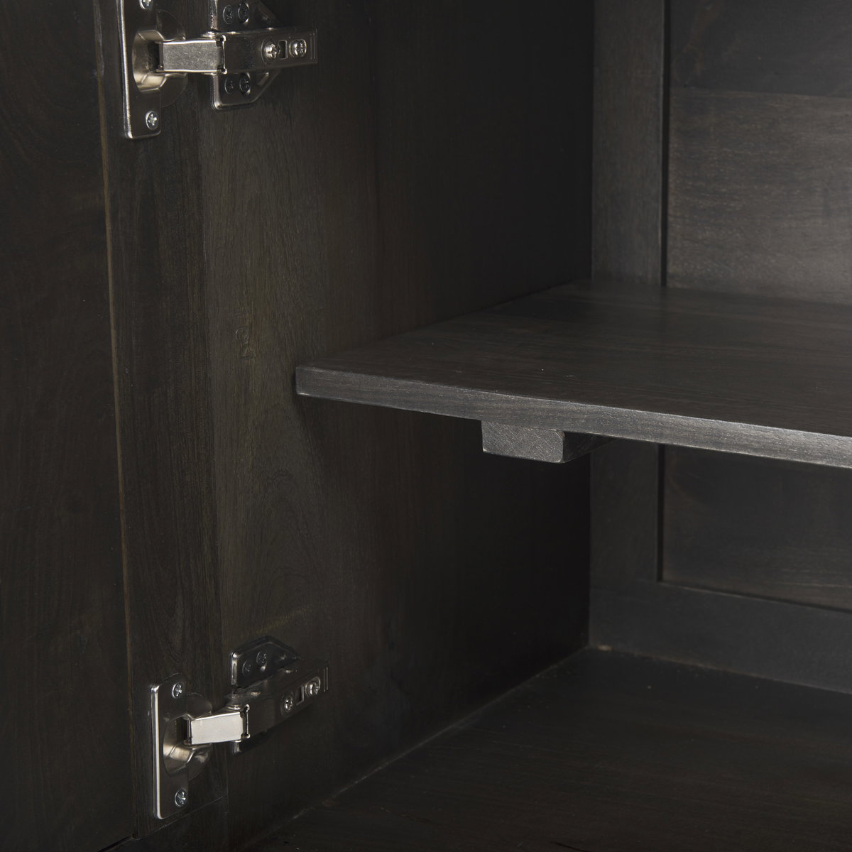 Darwin Dark Brown Wood 2 Door Accent Cabinet, Cabinets & Chest by Mercana, 40" length x 17.5" width x 30" height View 6