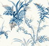 Enchanted Fern Blue Wallpaper, by York Wall, 27' length x 2'3" width x 0.02" depth thumbnail 1
