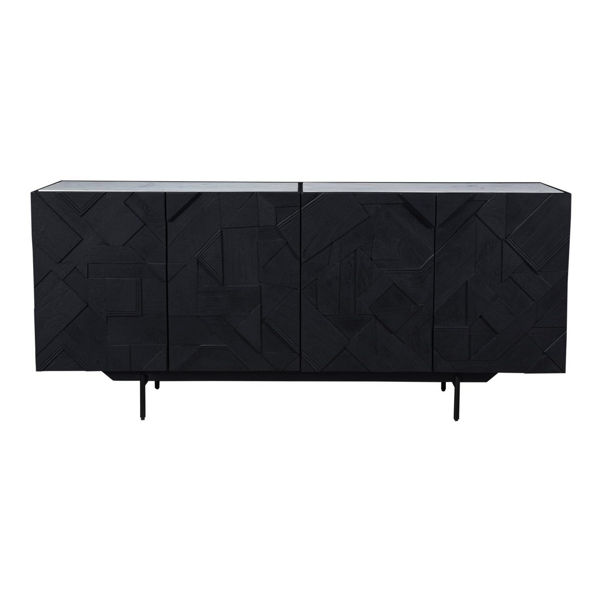 Kattan Sideboard Black, Cabinets & Sideboard by Moe's Home, 72" width x 31" height x 19" depth View 1