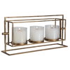 Wenman Gold Triple Candleholder, Candles & Candle Holder by Uttermost, 17.25" width x 8" height x 4" depth thumbnail 3