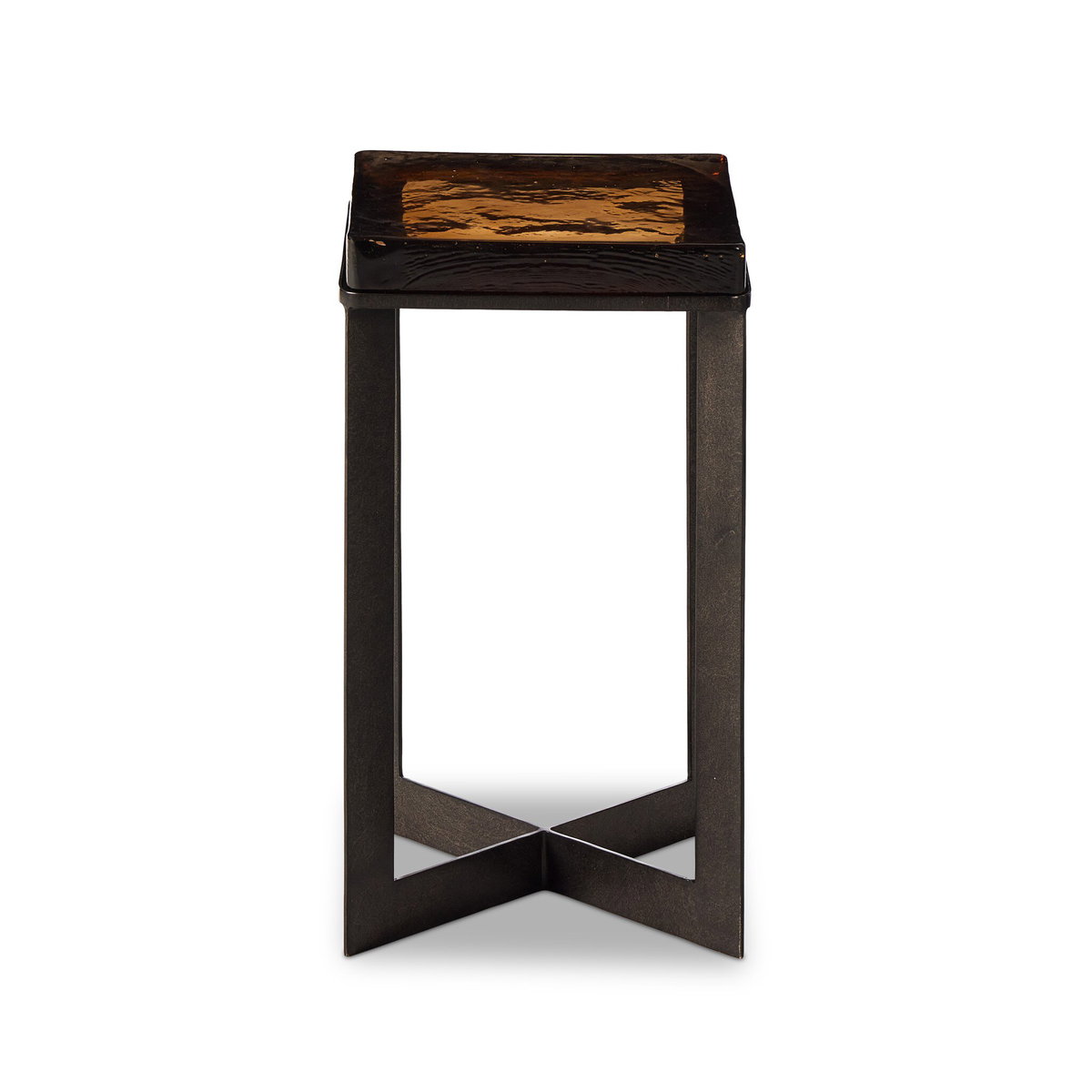 Lennie Cast Glass End Table, Side & End Table by Four Hands, 12.5" width x 22" height x 12.5" depth View 1