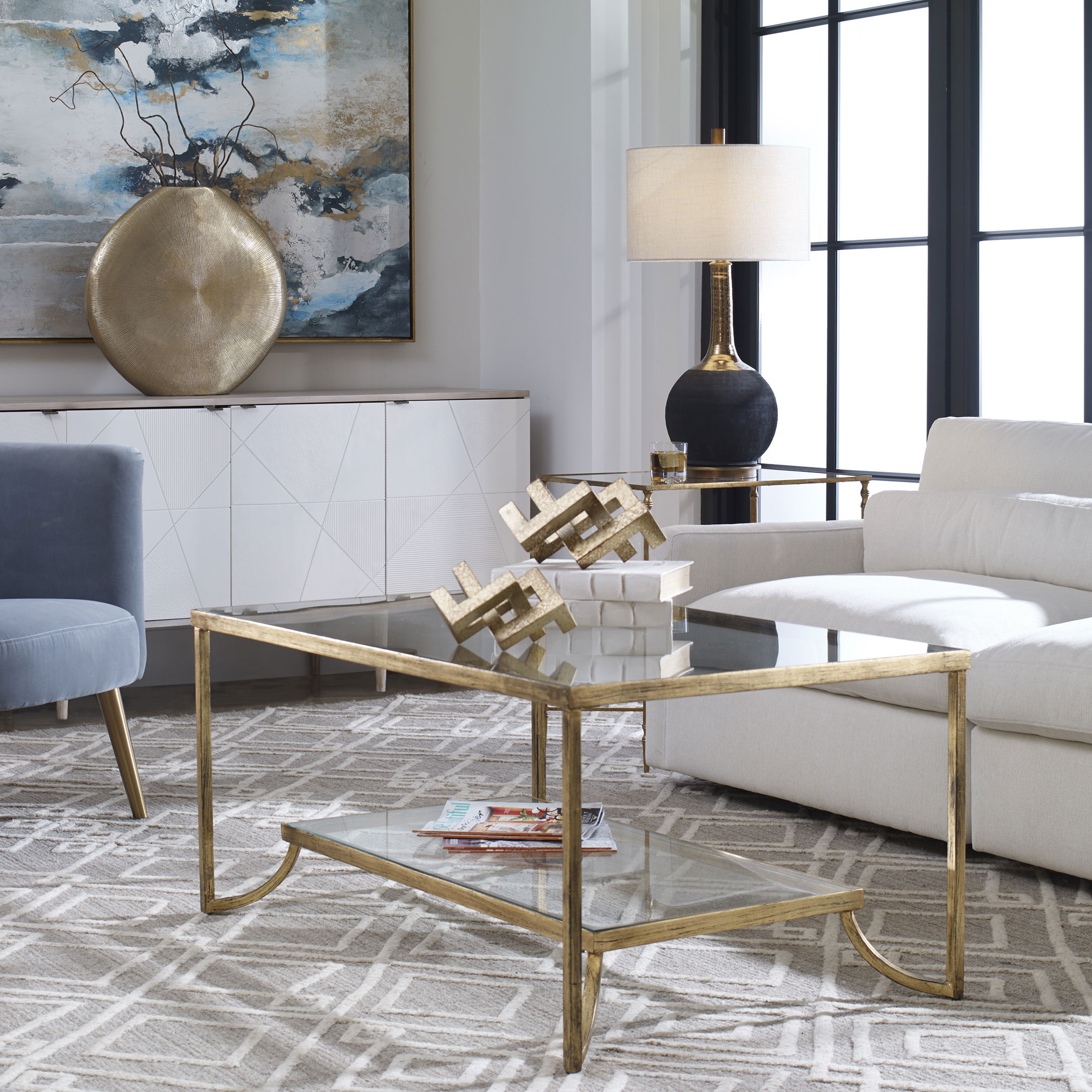 Arnav Textured Black Lamp, by Uttermost, 17" width x 32" height x 17" depth View 7