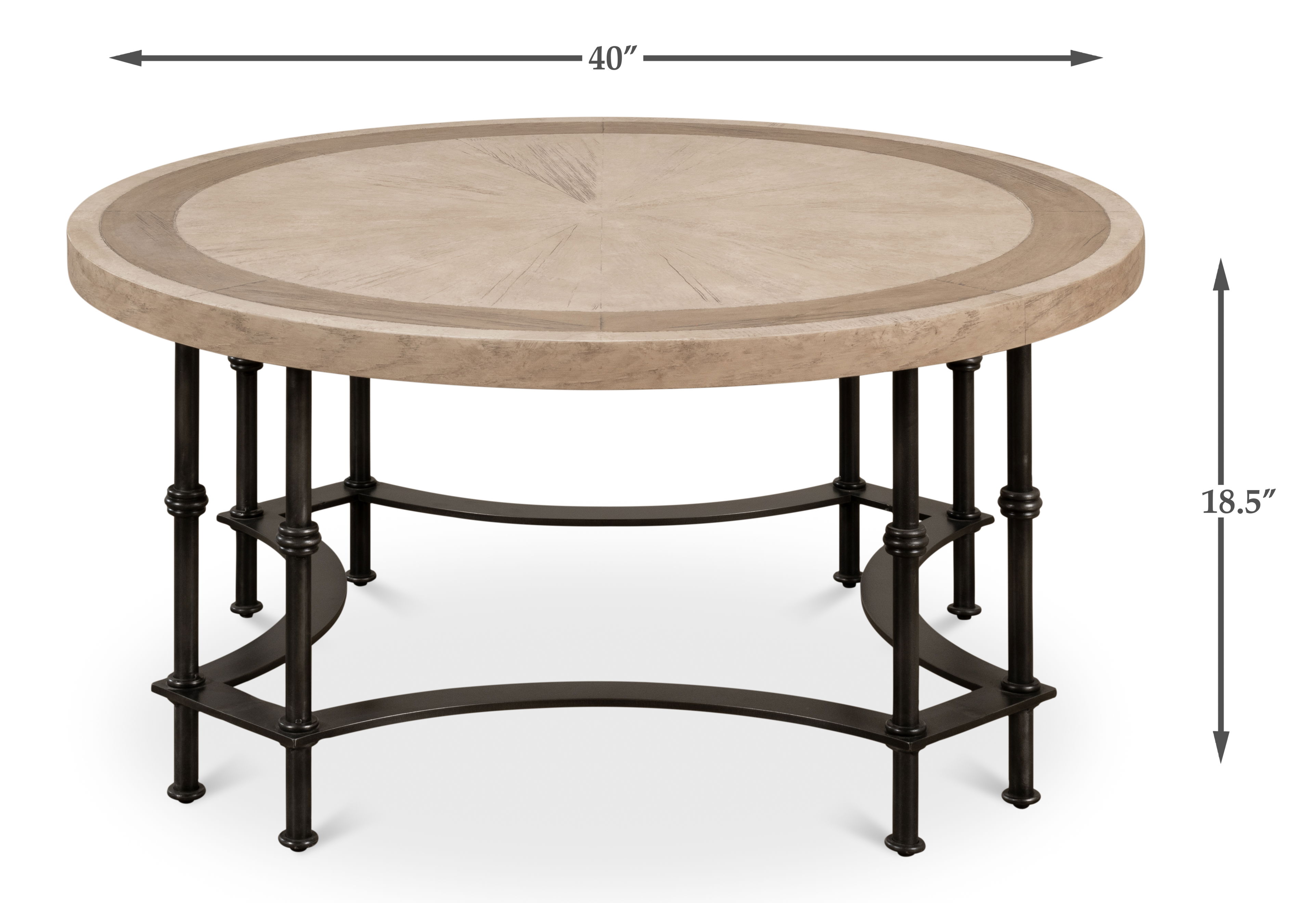 Chisholm Equestrian Cocktail Table, Grey large image 