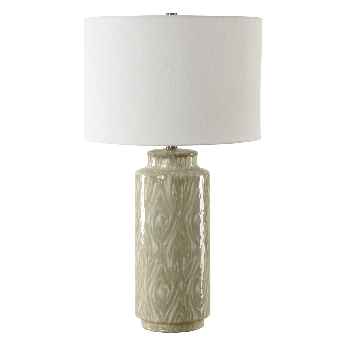 Laurel Sage Ceramic Table Lamp, by Uttermost, 16" width x 28" height x 16" depth View 5