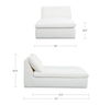 Miles Outdoor Chaise White, Chaise Lounges & Daybed by Moe's Home, 65" width x 35.8" height x 40" depth thumbnail 10