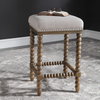 Pryce Wooden Counter Stool, Counter & Bar Stool by Uttermost, 15" width x 25.5" height x 15" depth thumbnail 5