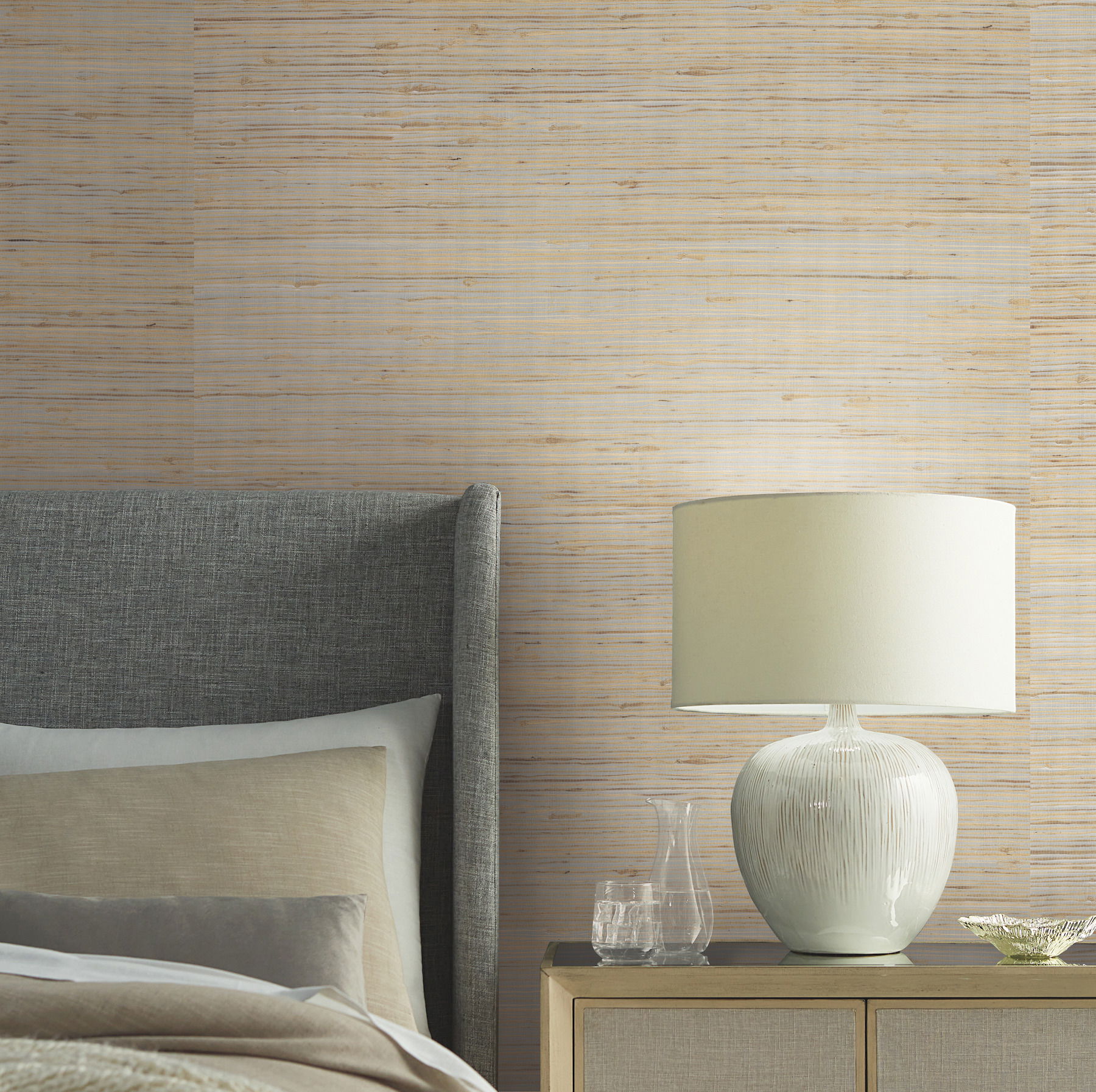 Jute Silver & Beige Metallic Wallpaper Jute Silver & Beige Metallic Wallpaper large image