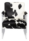 Holloway Armchair, Black & White, Seating by Sarreid, 24" length x 32" width x 31" height thumbnail 2