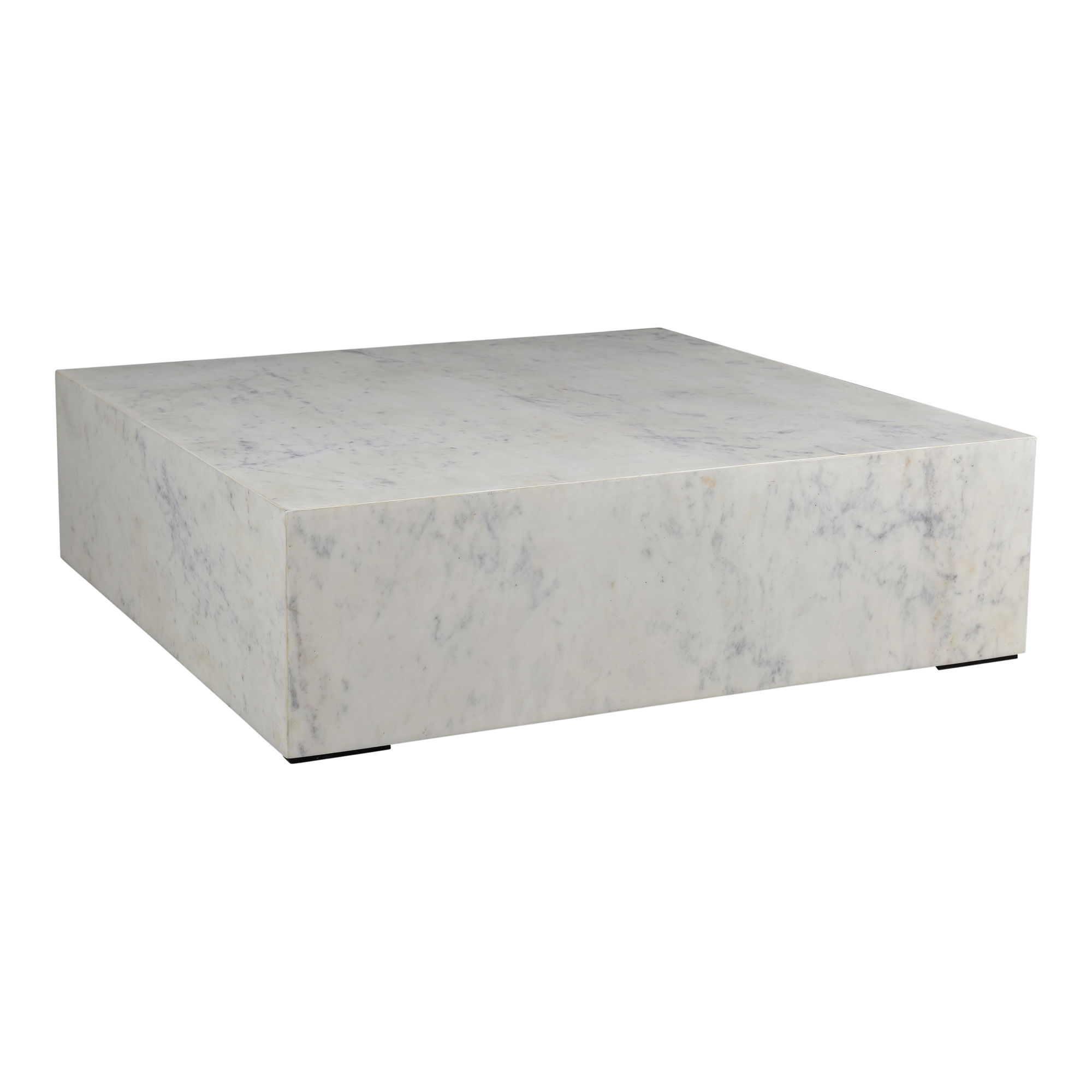 Nash Coffee Table White, by Moe's Home, 40" width x 12" height x 40" depth View 2