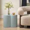 Beven Outdoor Light Blue Accent Table, Outdoor Table by Uttermost, 1'5.75" width x 1'4" height x 1'5.75" depth thumbnail 2