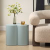 Beven Outdoor Light Blue Accent Table, Outdoor Table by Uttermost, 1'5.75" width x 1'4" height x 1'5.75" depth thumbnail 2