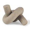 Otto Sandstone Resin Small Knot Sculpture Decorative Object, by Mercana, 7.99" length x 7.01" width x 5" height thumbnail 1