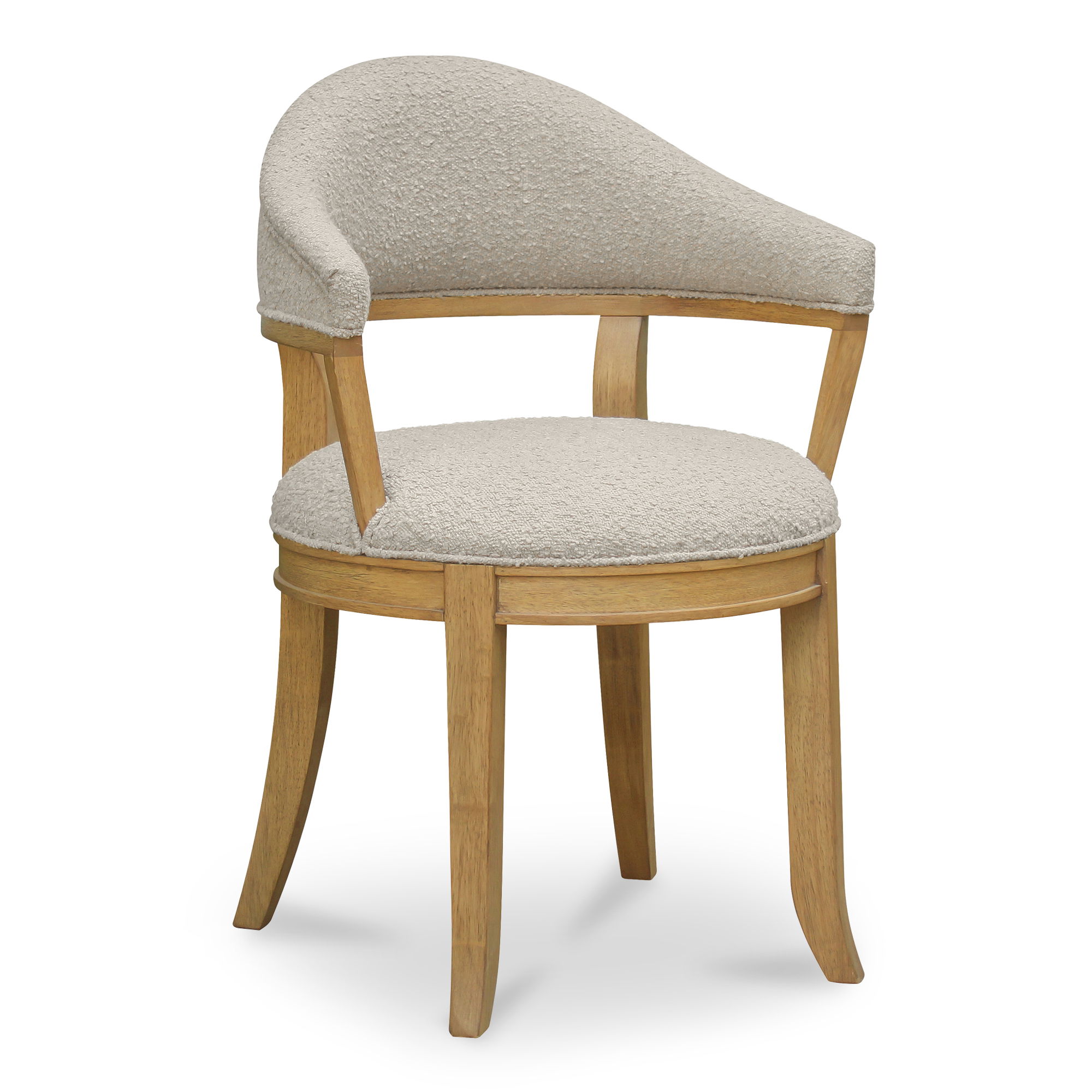 Carlos Dining Chair Taupe, by Moe's Home, 22.3" width x 33.9" height x 21.3" depth View 2