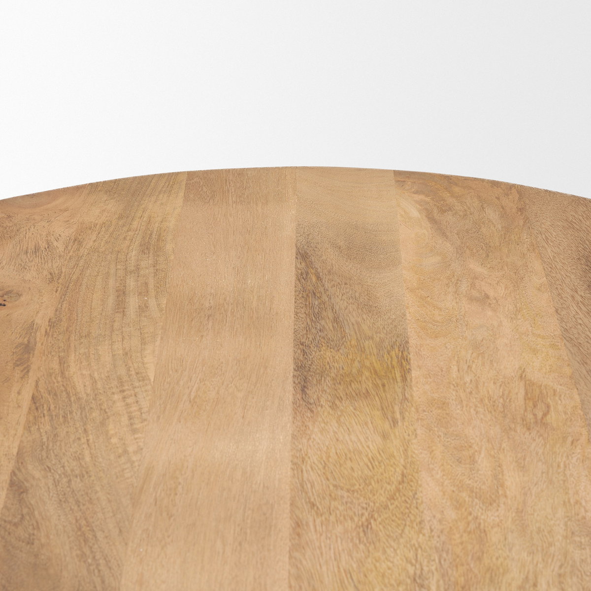 Soma 48' Light Brown Mango Wood Round Dining Table, by Mercana, 48" length x 48" width x 30" height View 7